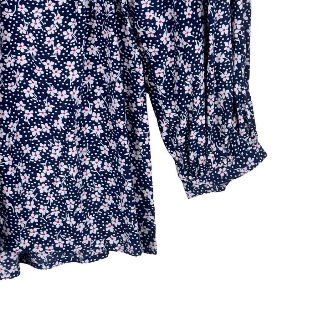 Polo Ralph Lauren Floral Long Sleeve Romper Navy Blue Pink Boho Smocked Waist - Picture 9 of 16